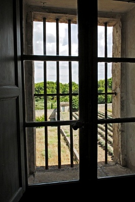 view through barred window