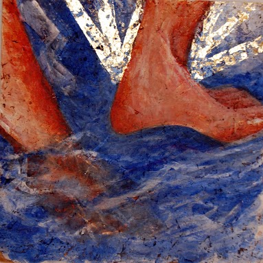 Peter stepping onto the water